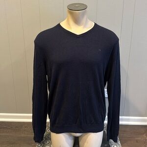 Calvin Klein Men’s Extra Large V Neck Wool Sweater Long Sleeve